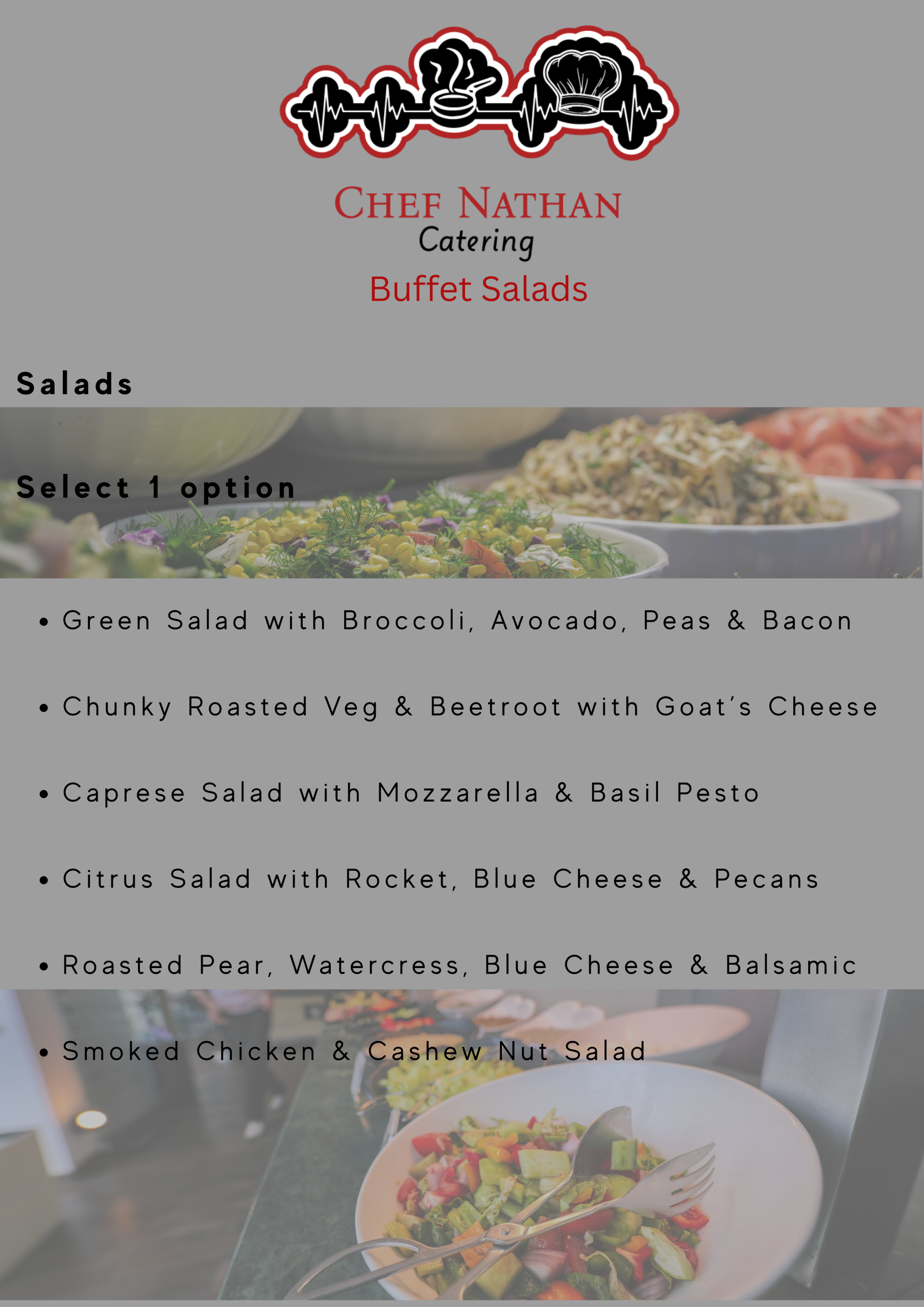 Buffet Salad menu options